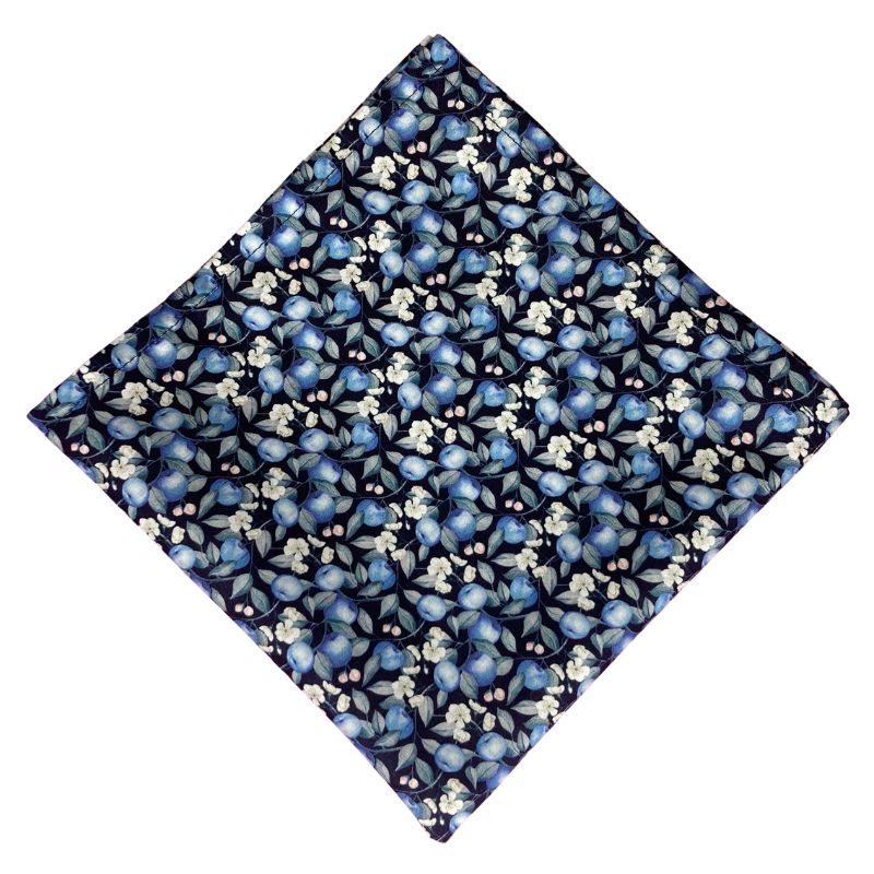 Blue Fruit Orchard Pocket Square