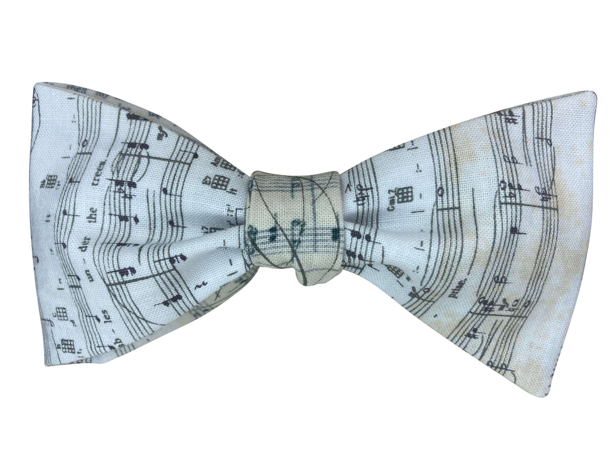 antique manuscript paper self tie bow tie