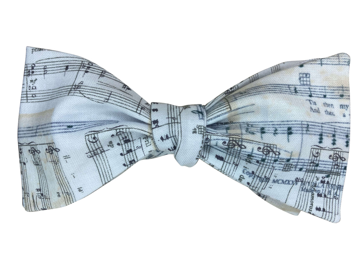 antique manuscript paper self tie bow tie