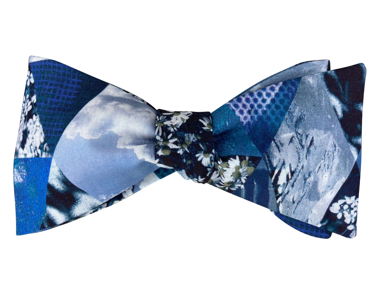 Parisian with Liberty, Blue Floral Bow Tie, Self-tie