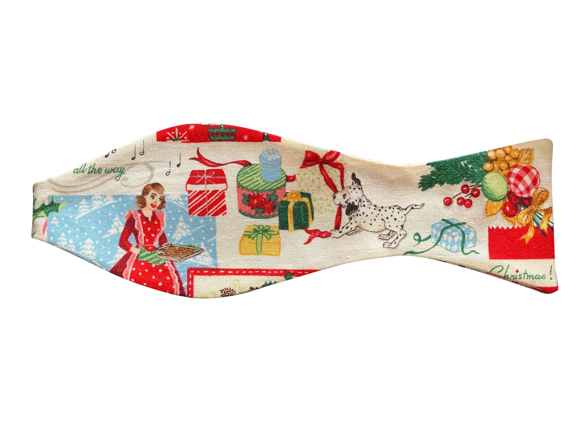 traditional christmas self tie bow tie