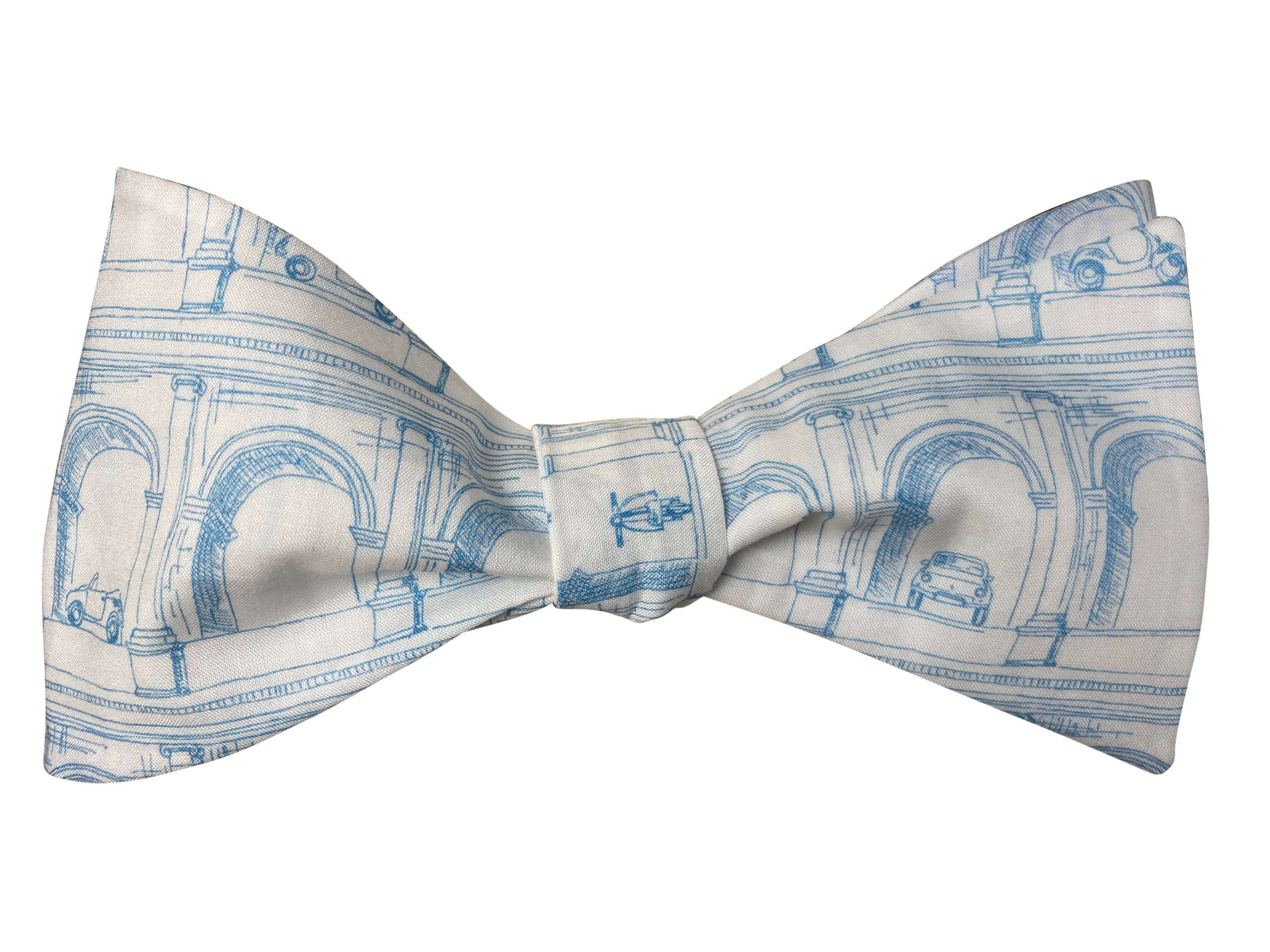 Parisian with Liberty, Blue Floral Bow Tie, Self-tie